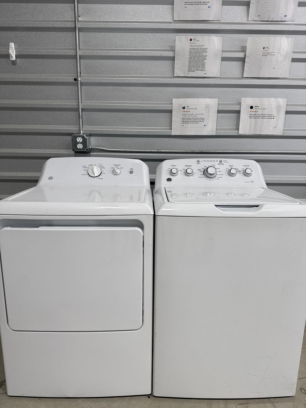 GE Top Load Washer & Electric Dryer Set - Refurbished | Austin TX