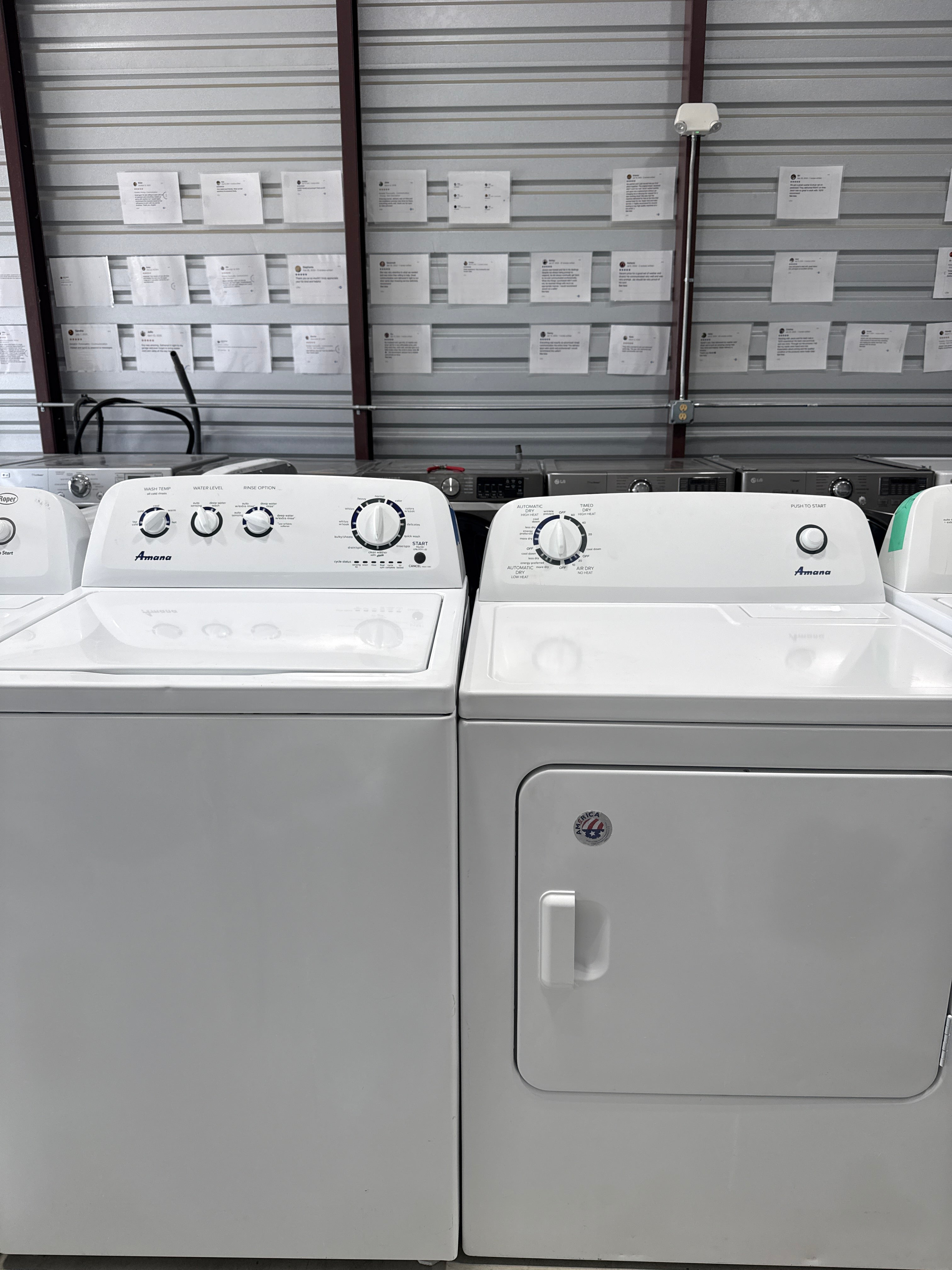 Amana Top Load Washer & Electric Dryer Set - Refurbished | Austin TX