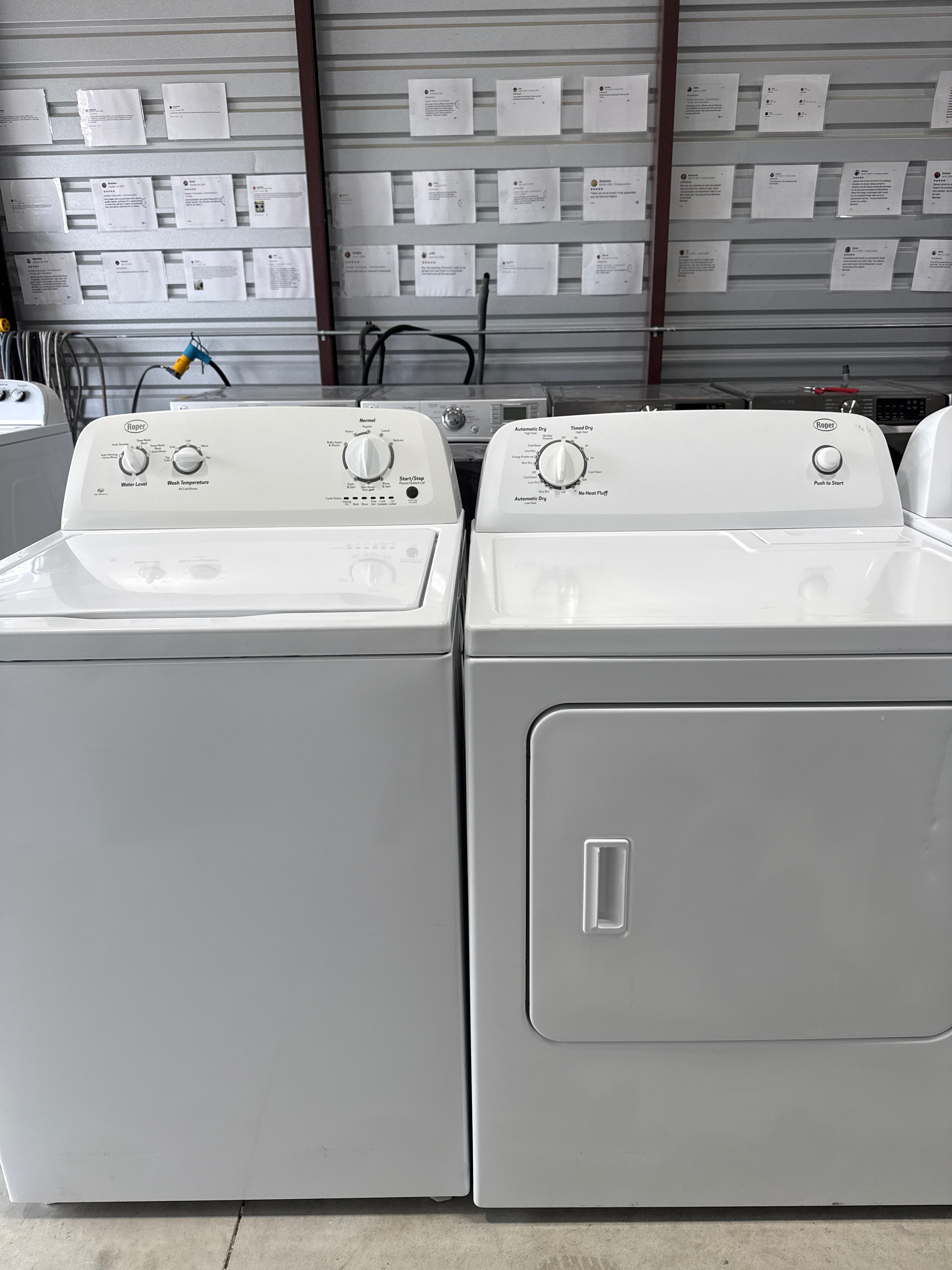 Roper Top Load Washer & Electric Dryer Set - Refurbished | Austin TX