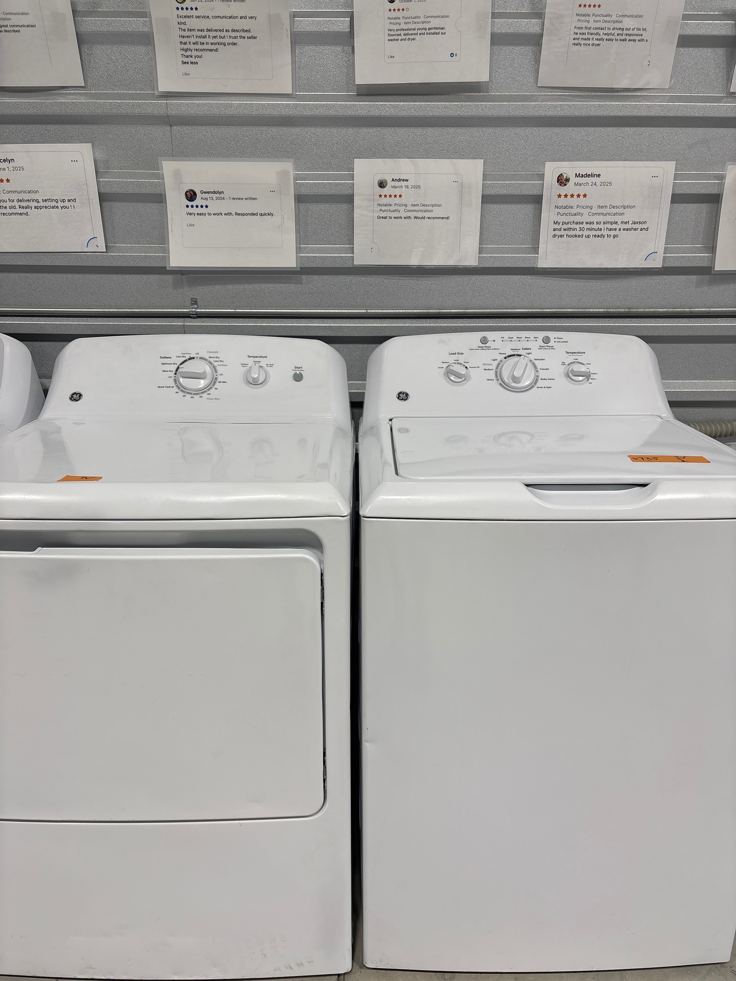 GE Top Load Washer & Electric Dryer Set - Refurbished | Austin TX