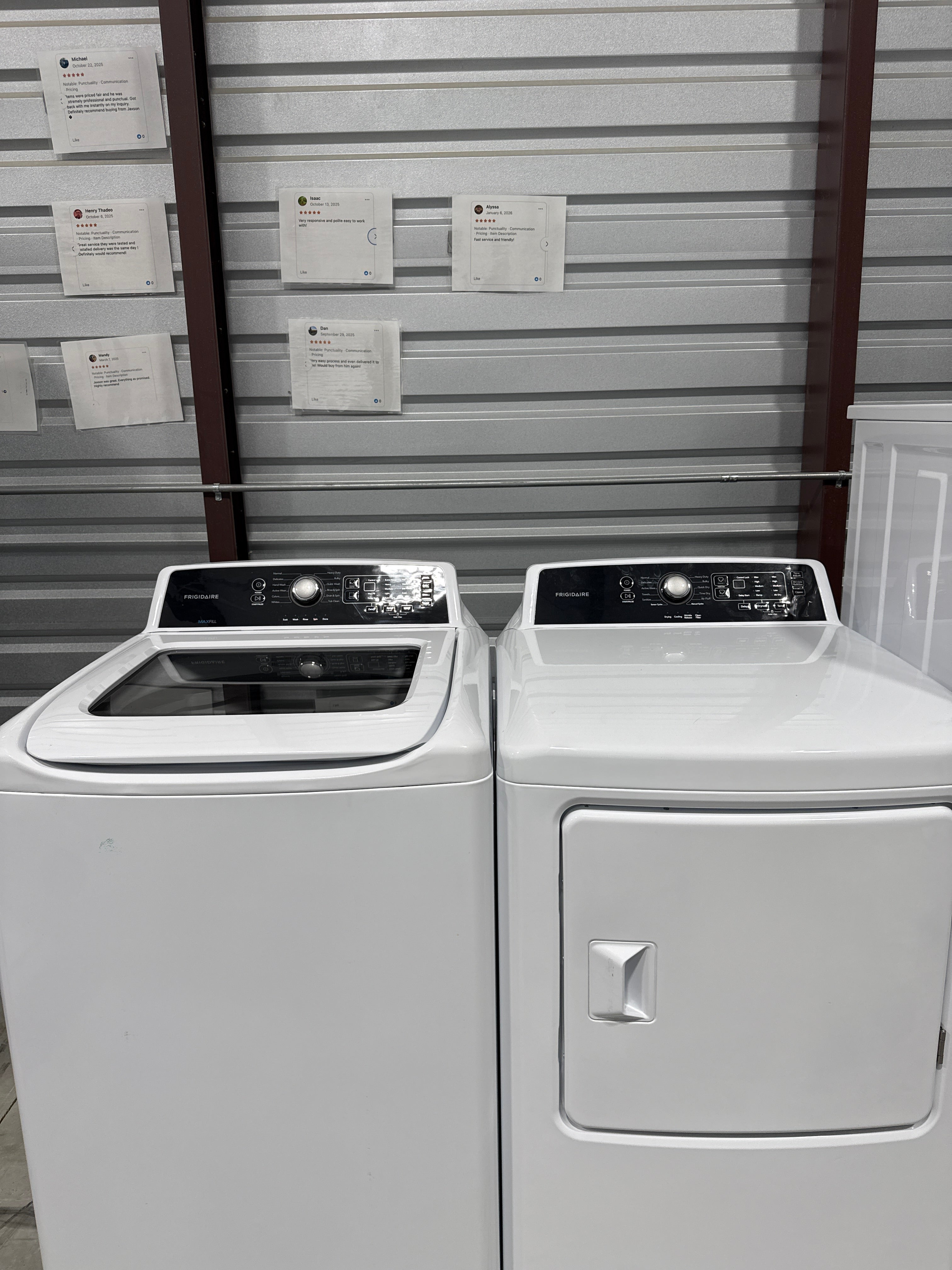 Frigidaire Top Load Washer & Electric Dryer Set - Refurbished | Austin TX