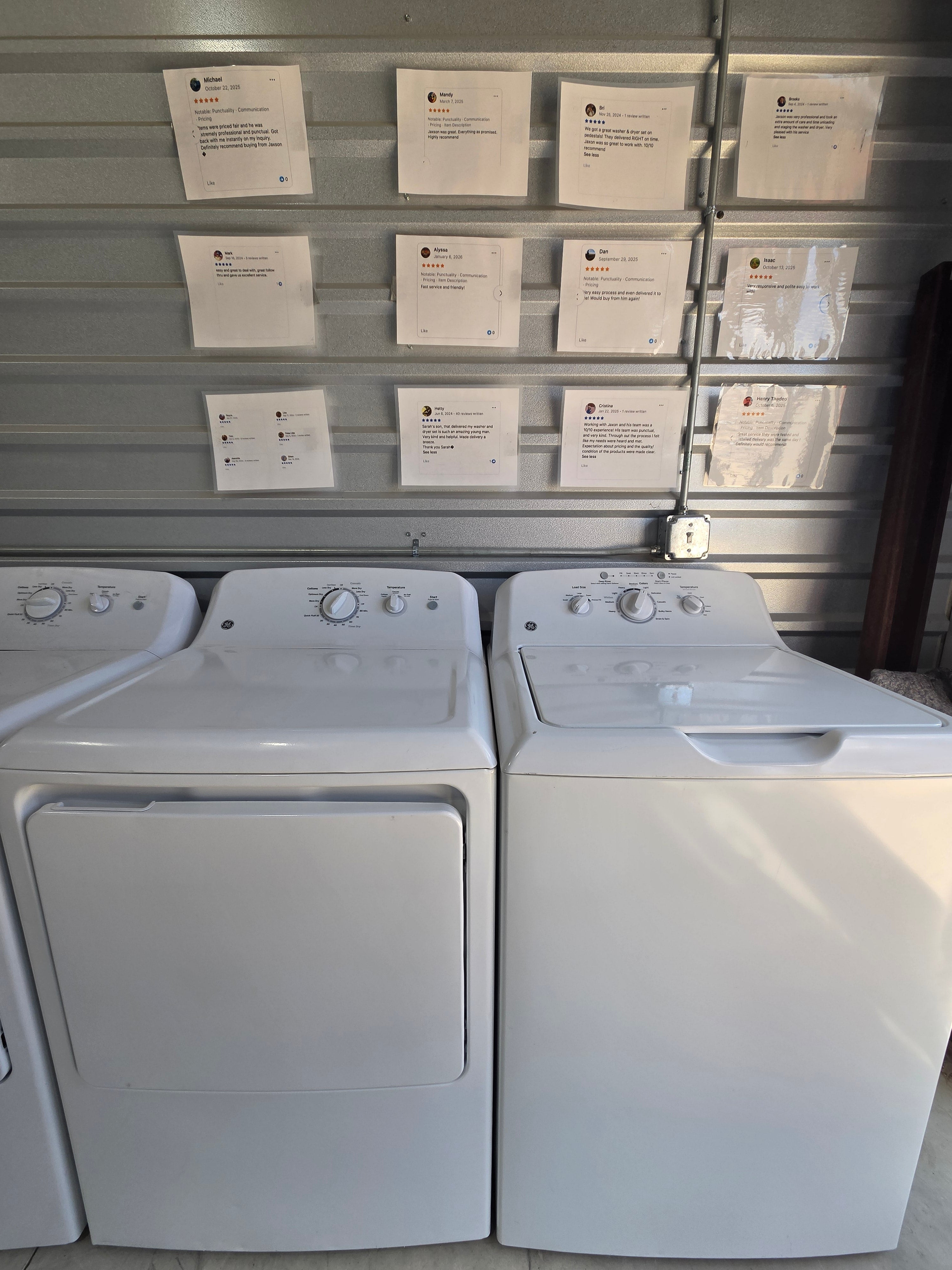 GE Top Load Washer & Electric Dryer Set - Refurbished | Austin TX