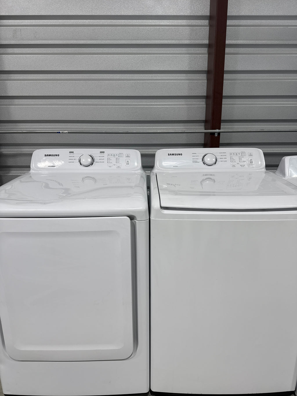 Samsung Self Clean Top Load Washer & Electric Dryer Set - Refurbished | Austin TX