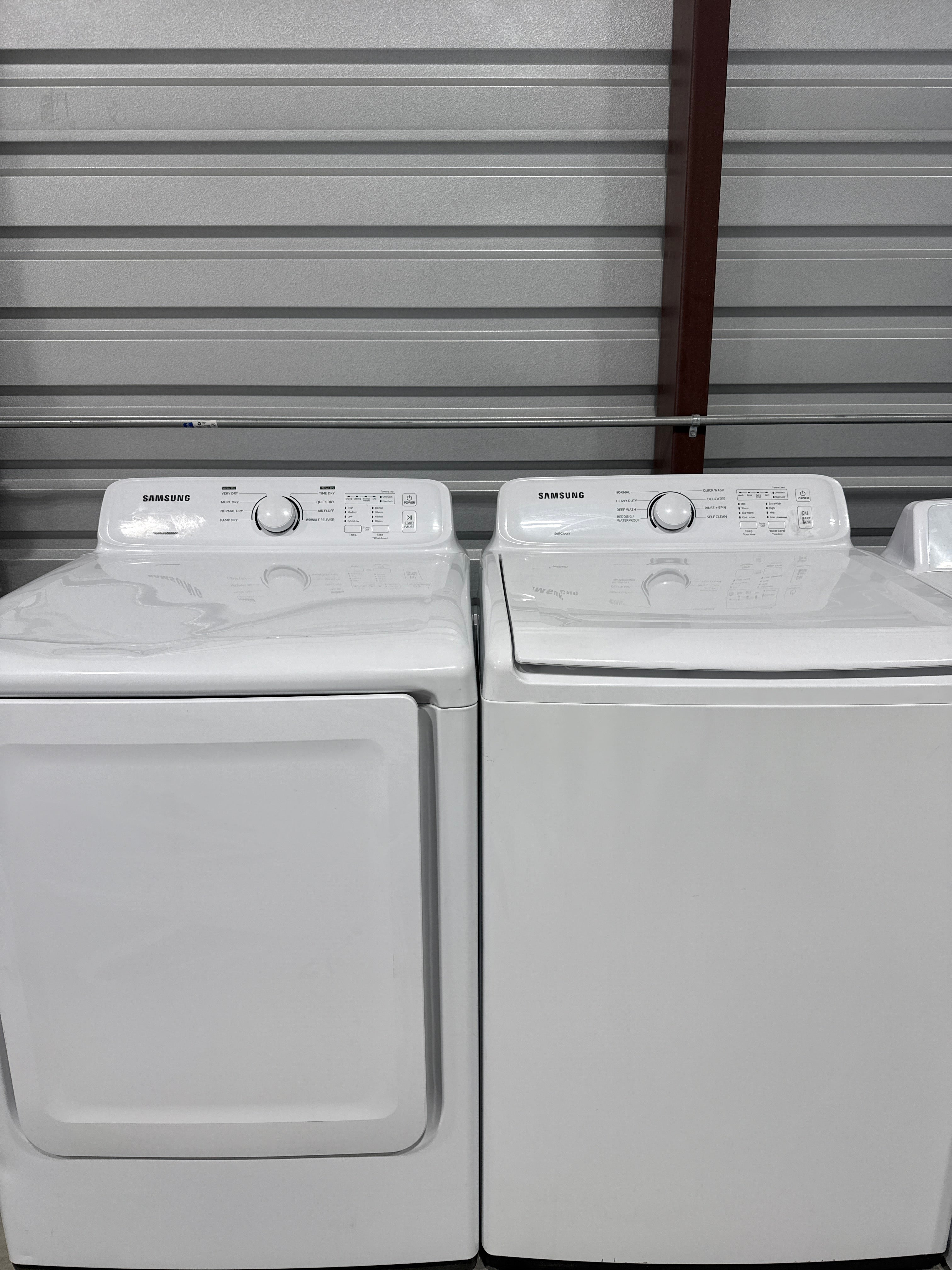 Samsung Self Clean Top Load Washer & Electric Dryer Set - Refurbished | Austin TX