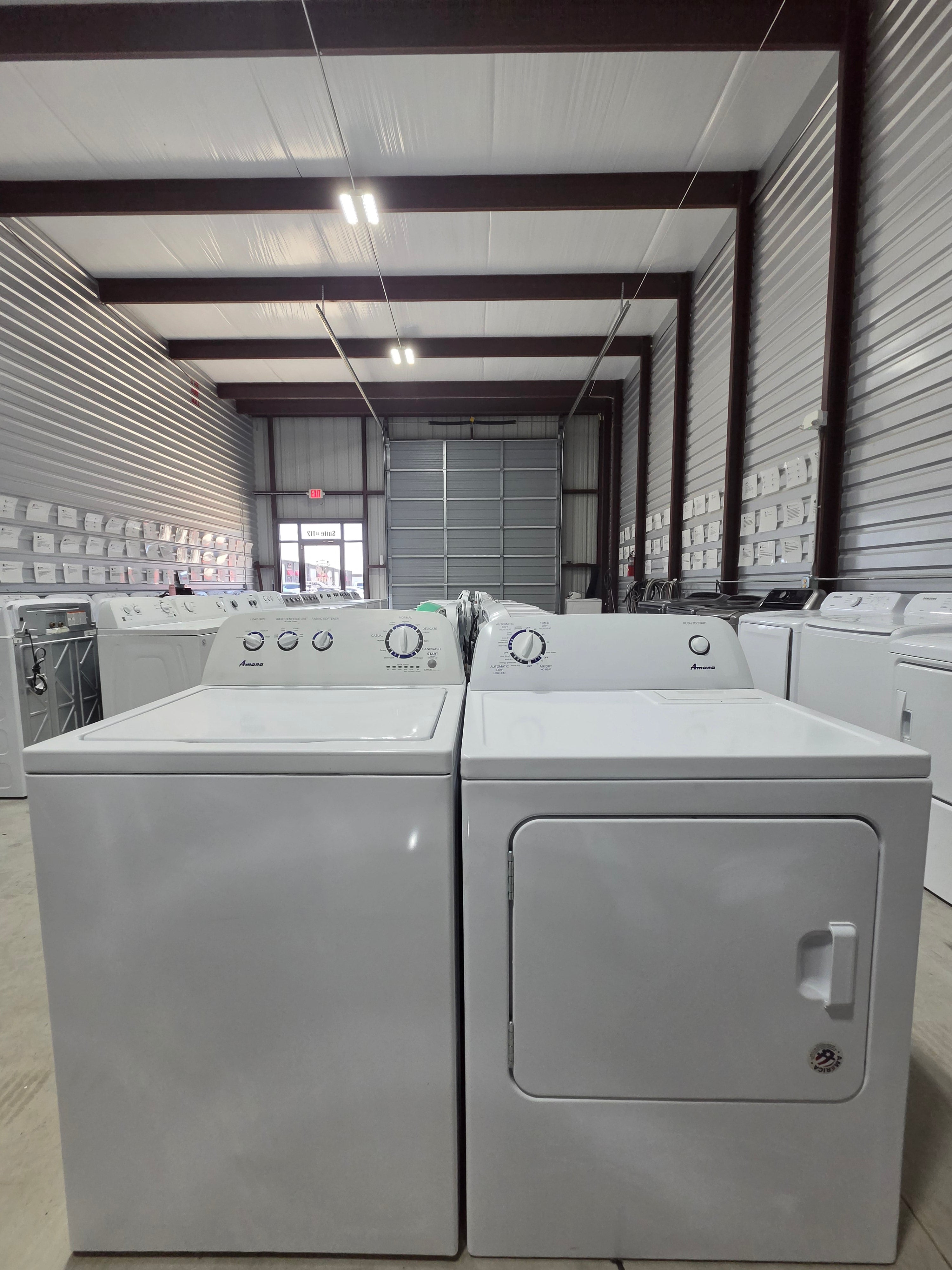 Amana Top Load Washer & Electric Dryer Set - Refurbished | Austin TX