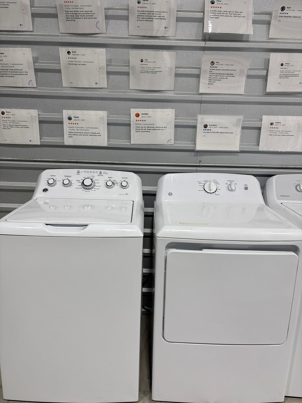 GE Top Load Washer & Electric Dryer Set - Refurbished | Austin TX