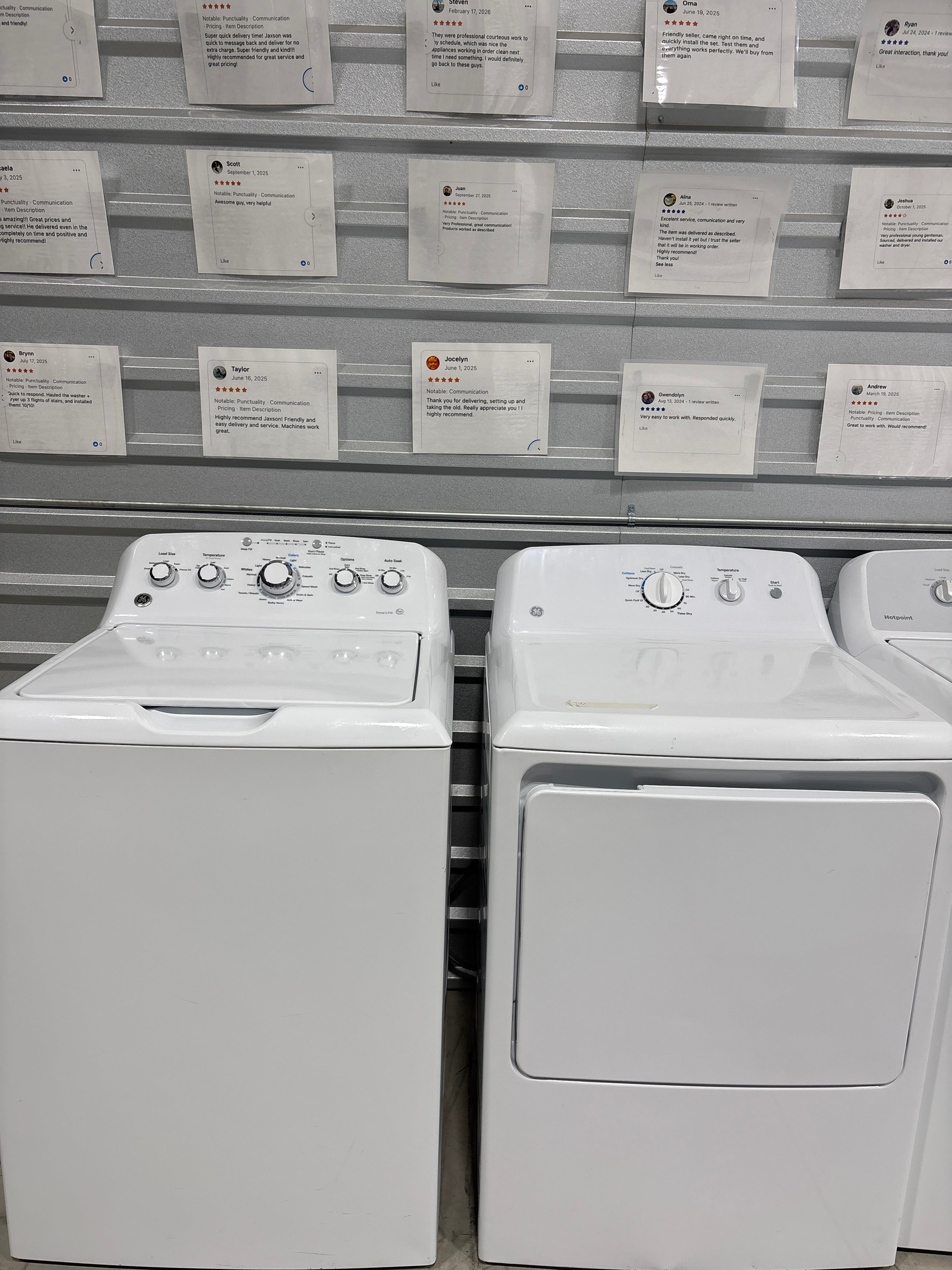GE Top Load Washer & Electric Dryer Set - Refurbished | Austin TX