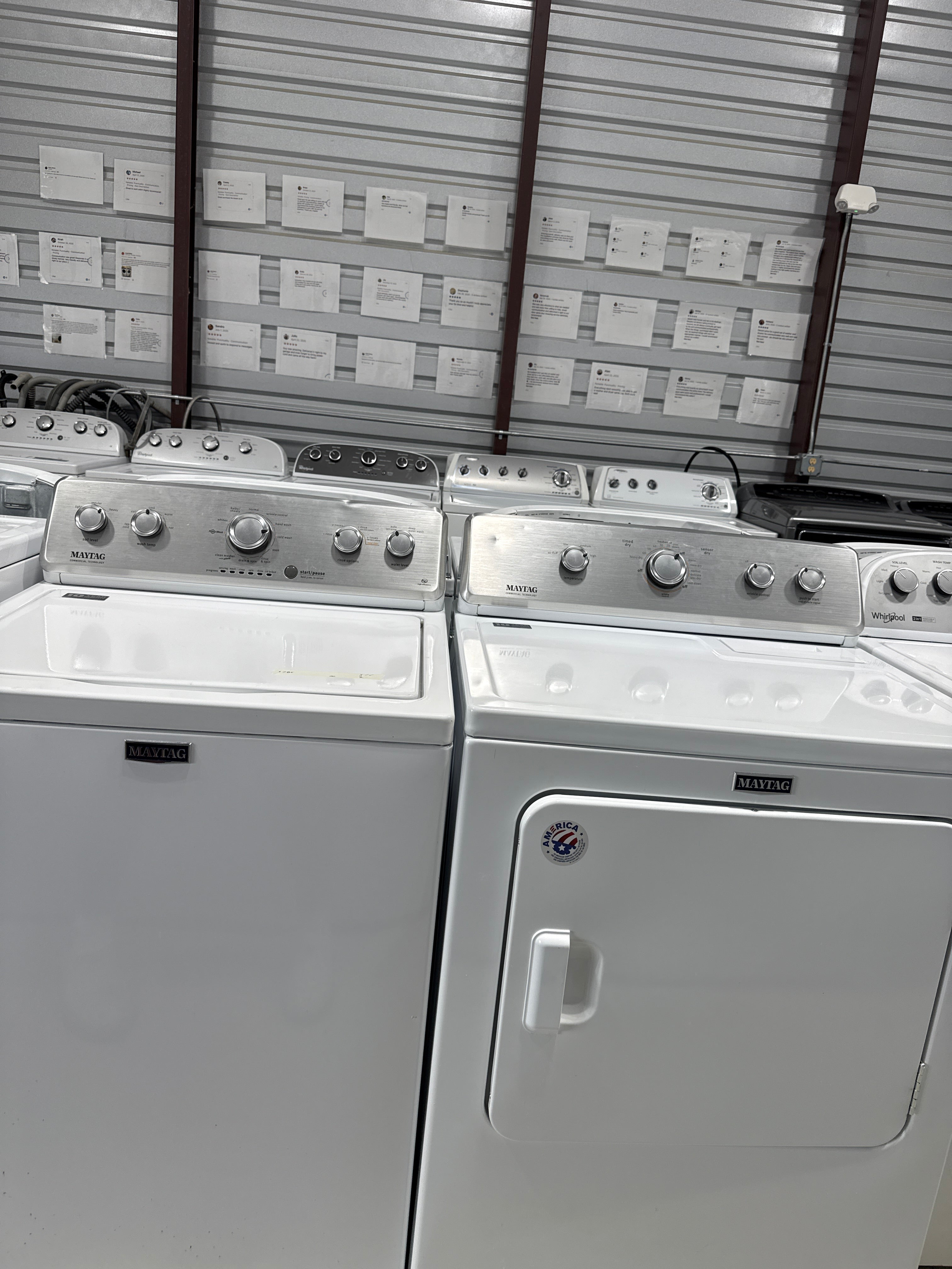 Maytag Commercial Technology Top Load Washer & Electric Dryer Set - Refurbished | Austin TX