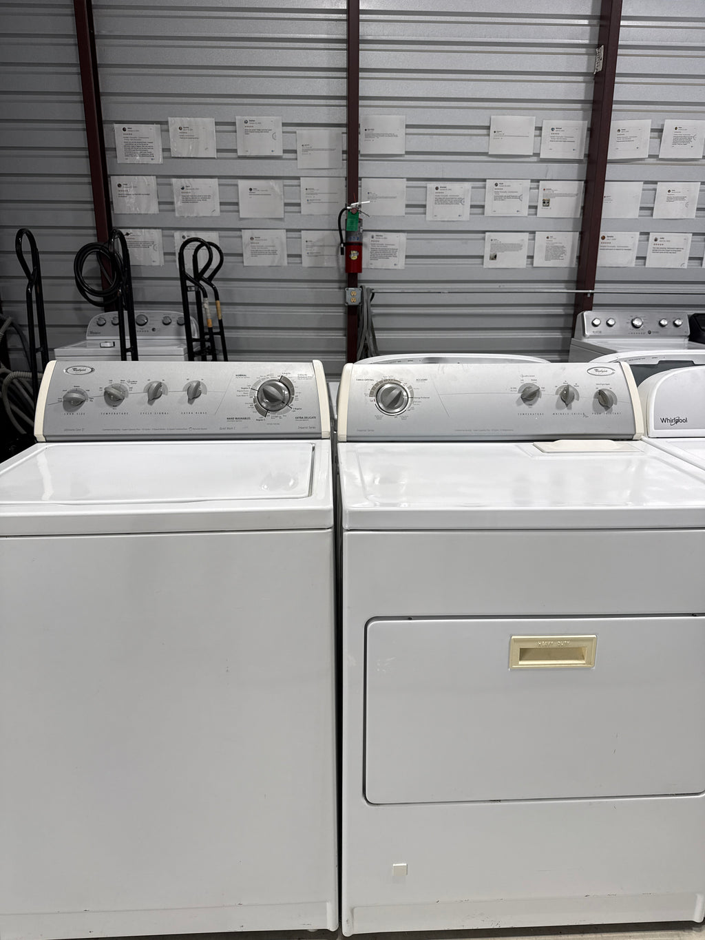 Whirlpool Imperial (Old School - Mechanical Knob)Top Load Washer & Gas Dryer Set - Refurbished | Austin TX