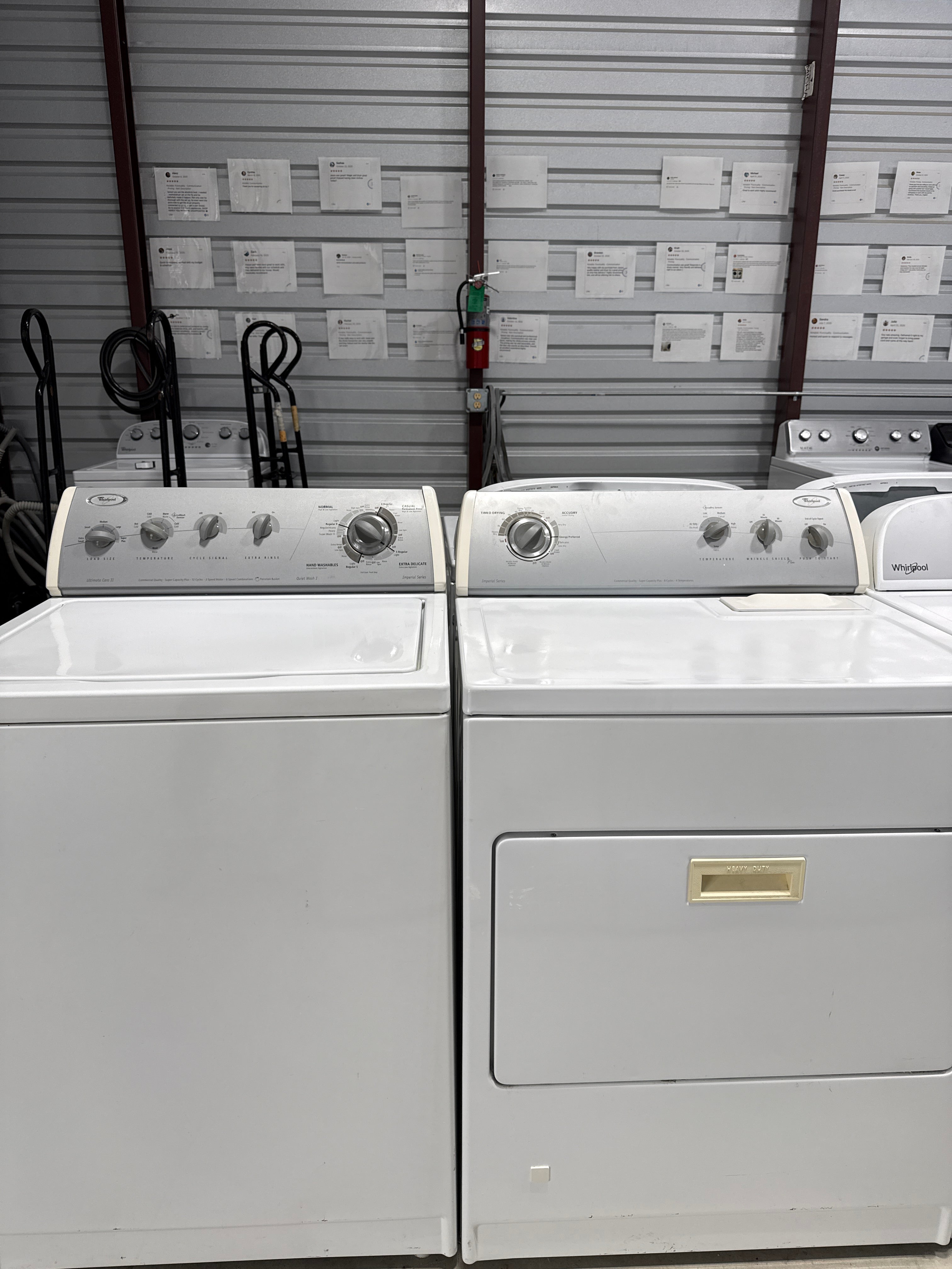 Whirlpool Imperial (Old School - Mechanical Knob)Top Load Washer & Gas Dryer Set - Refurbished | Austin TX
