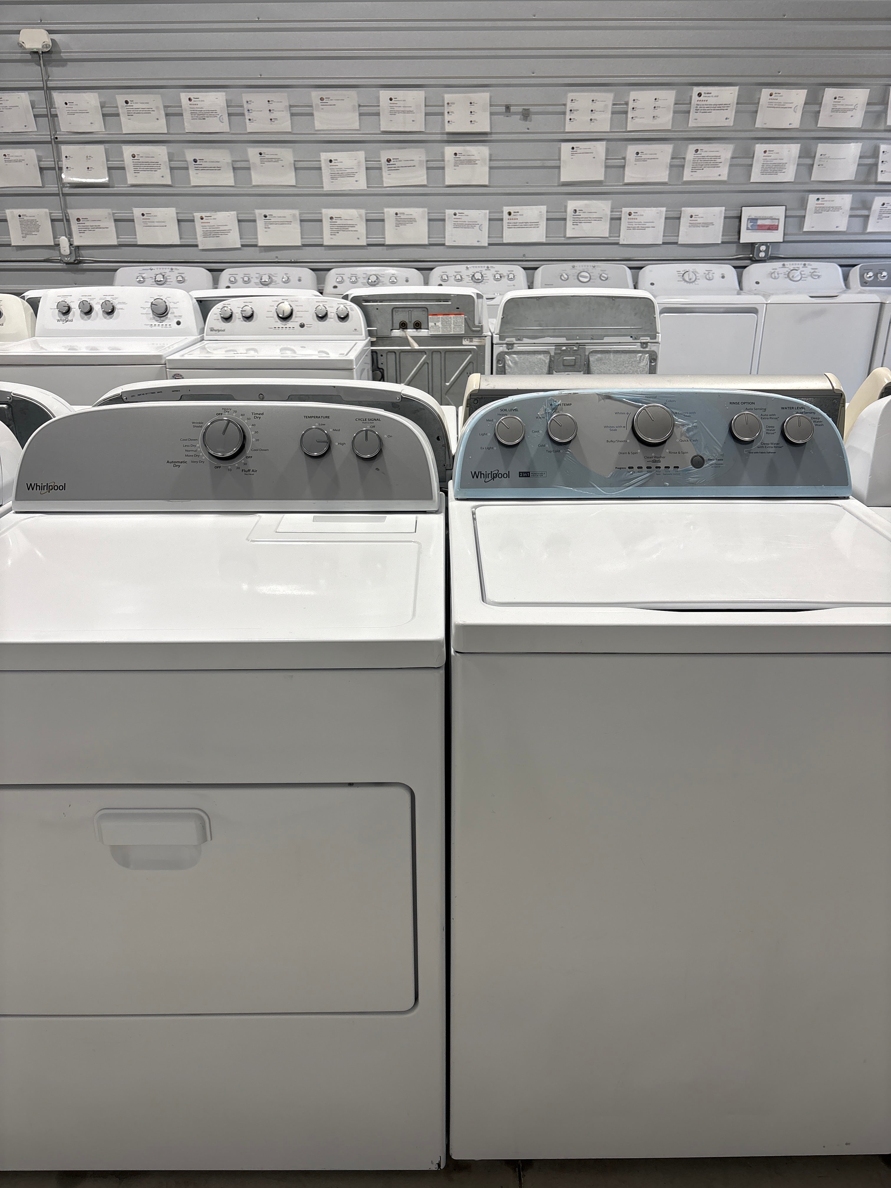 Whirlpool Top Load 2 in 1 Agitator Washer & Electric Dryer Set - Refurbished | Austin TX