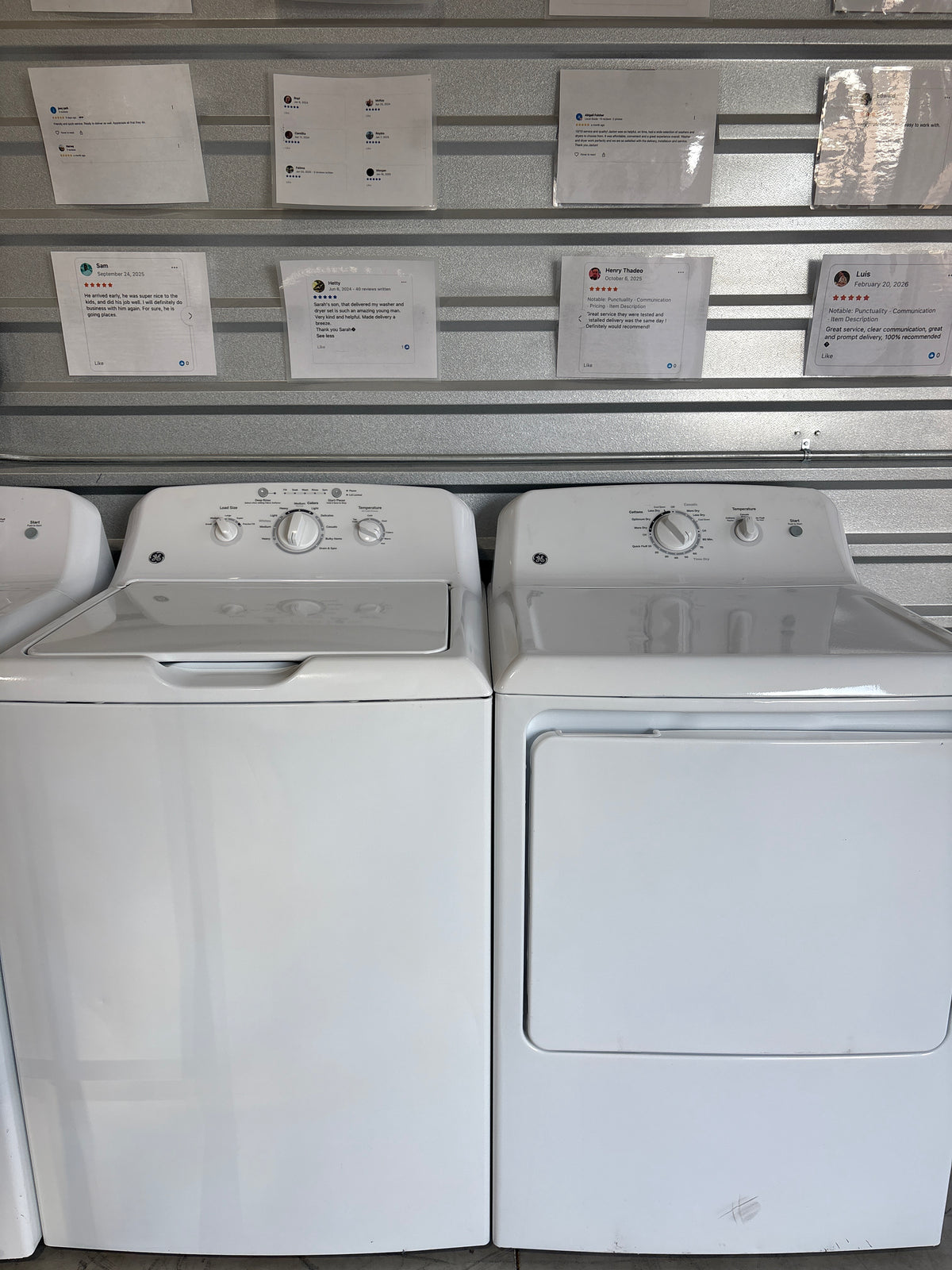 GE Top Load Washer & Electric Dryer Set - Refurbished | Austin TX