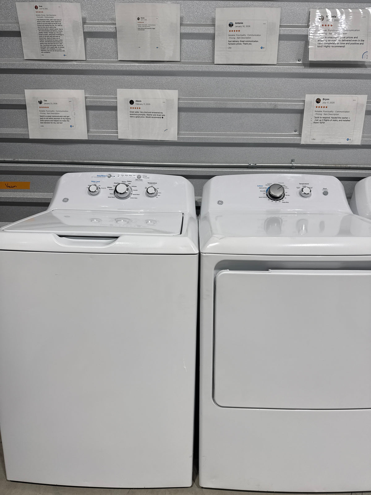GE Top Load Washer & Electric Dryer Set - Refurbished | Austin TX