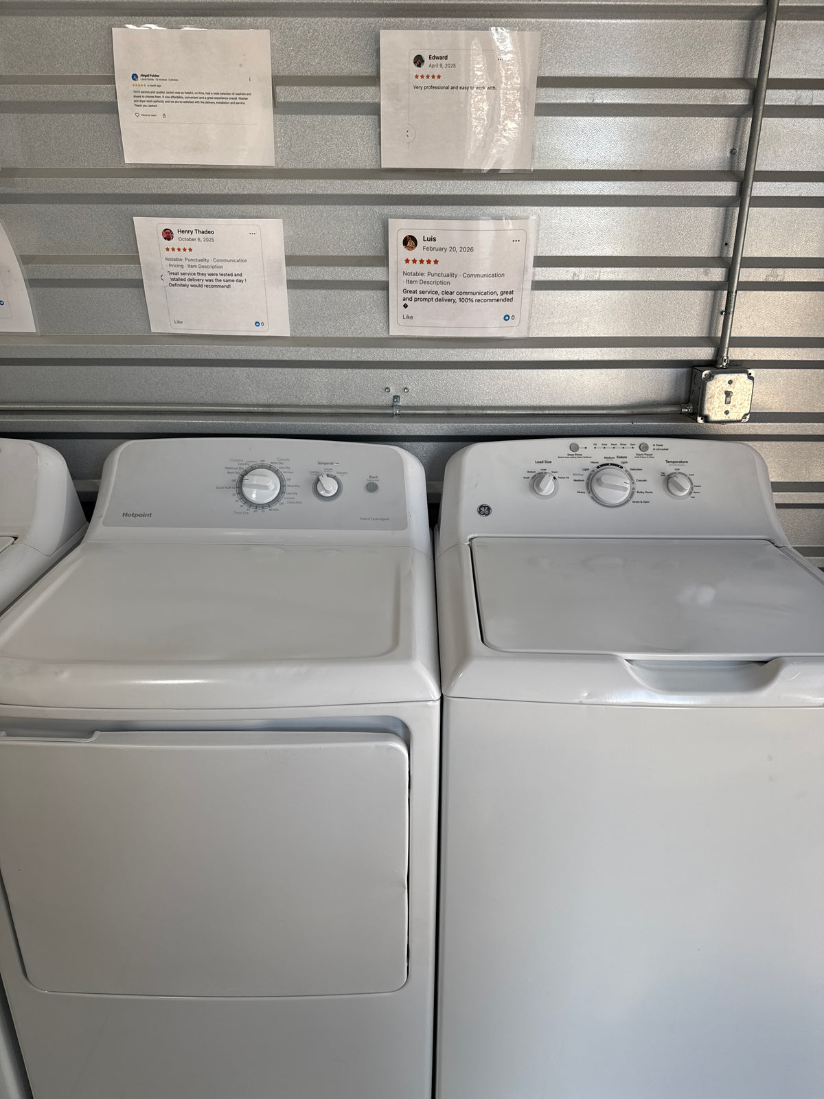 GE Top Load Washer & Electric Dryer Set - Refurbished | Austin TX