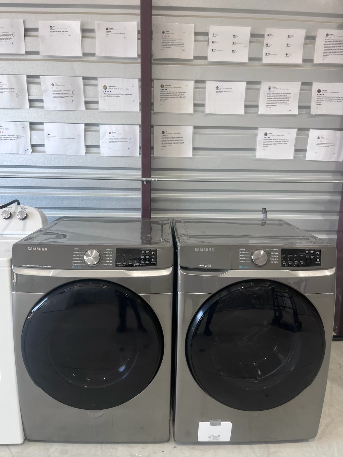Refurbished Samsung steam washer and electric dryer set - Longhorn Washer & Dryer, Austin TX